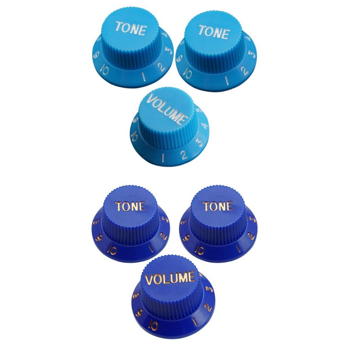 2 Volume & 4 Tone Control Knobs Speed Knobs for ST SQ Electric Guitar