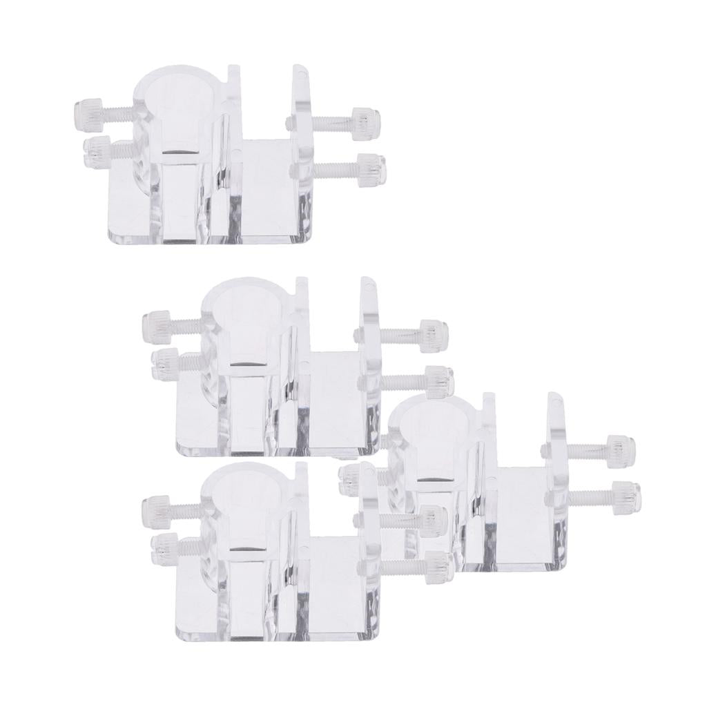 4Pcs Acrylic Aquarium Fish Tank Water Hose Fixing Clip Tube Holder Clamp