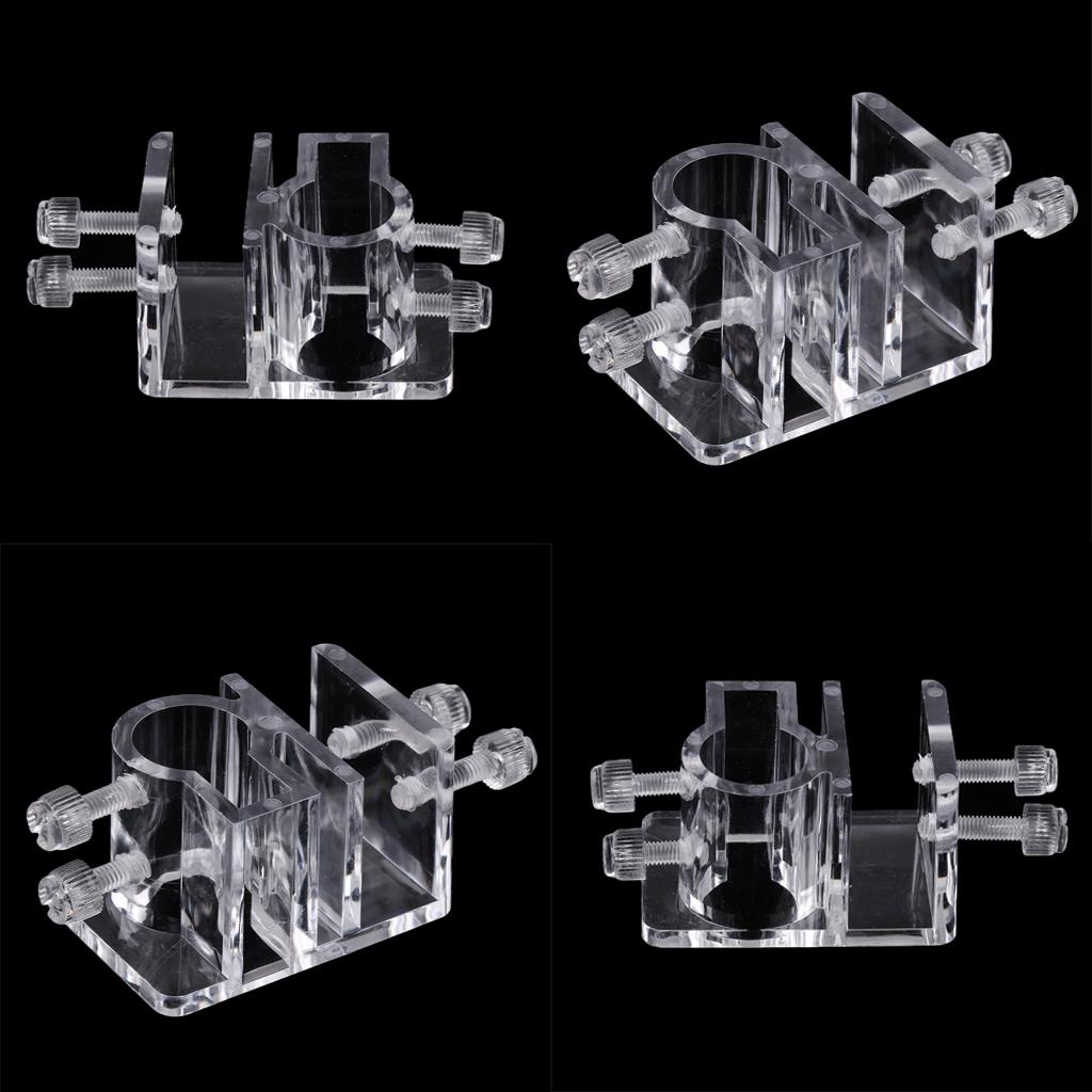 4Pcs Acrylic Aquarium Fish Tank Water Hose Fixing Clip Tube Holder Clamp