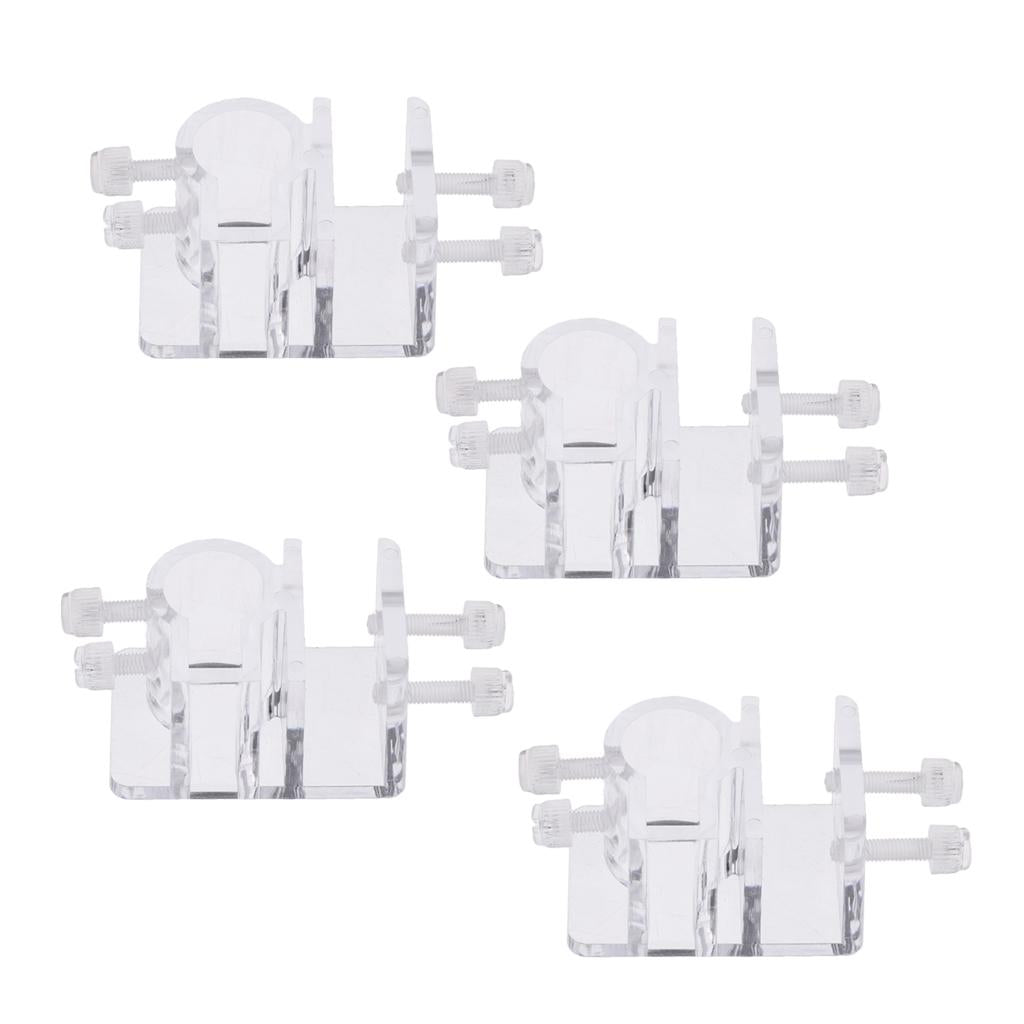 4Pcs Acrylic Aquarium Fish Tank Water Hose Fixing Clip Tube Holder Clamp