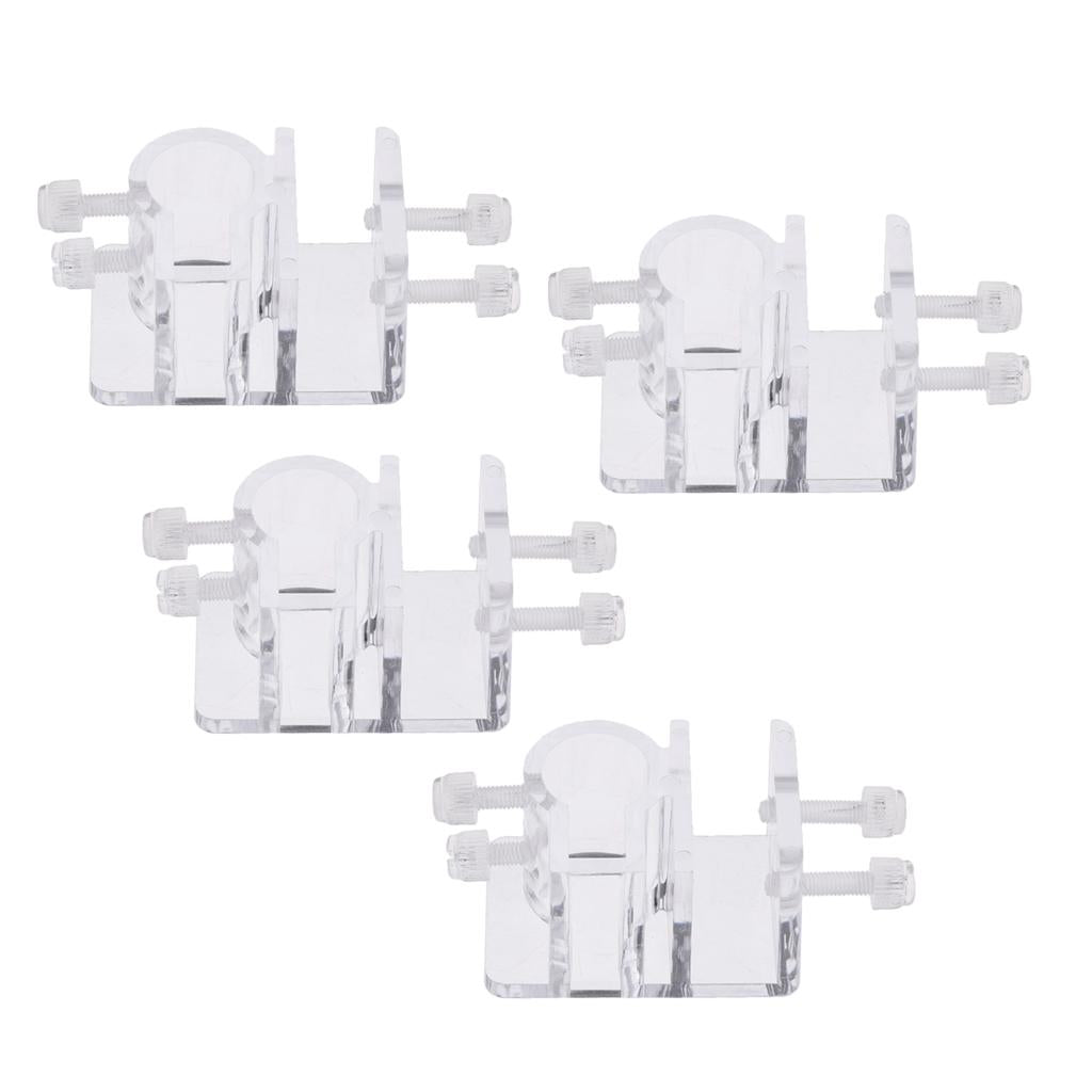 4Pcs Acrylic Aquarium Fish Tank Water Hose Fixing Clip Tube Holder Clamp