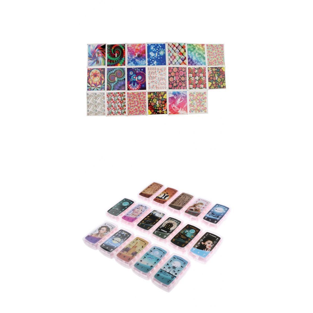 20pcs Different Styles Starry DIY Nail Art Stickers Decals&192pcs 3D Stamper
