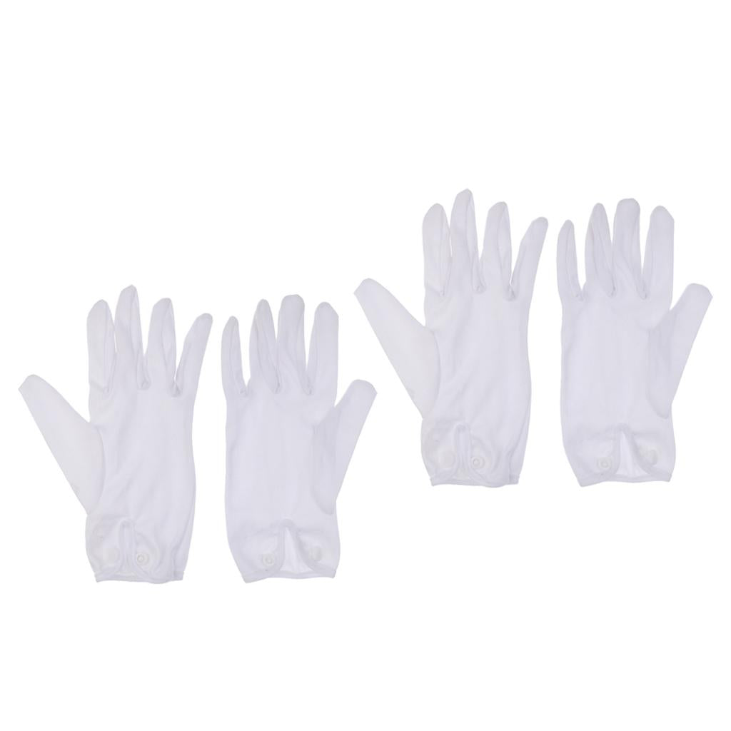2 Pair Professional Snooker / Pool Billiard Referee Gloves White Cotton