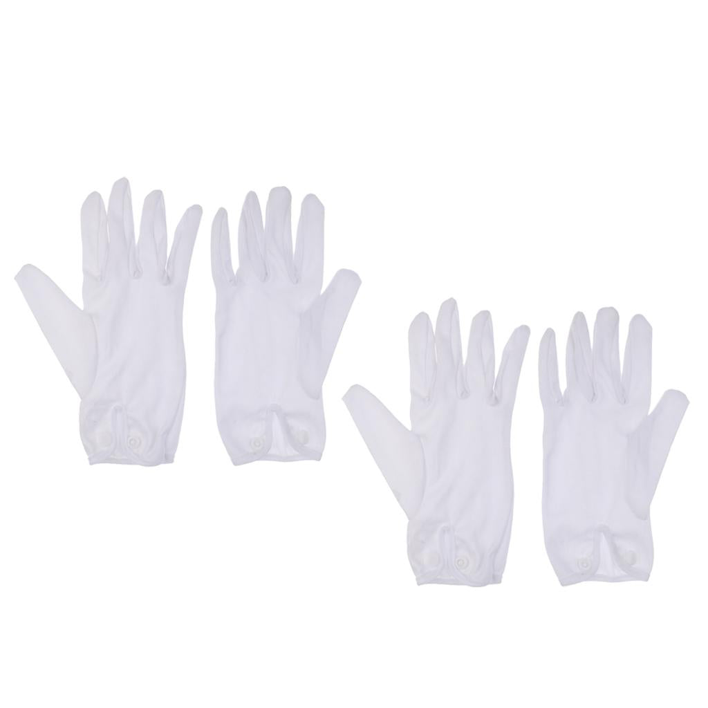 2 Pair Professional Snooker / Pool Billiard Referee Gloves White Cotton
