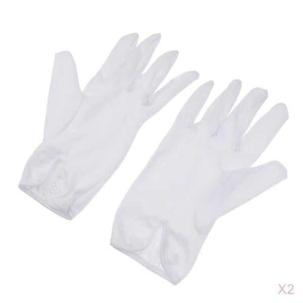 2 Pair Professional Snooker / Pool Billiard Referee Gloves White Cotton
