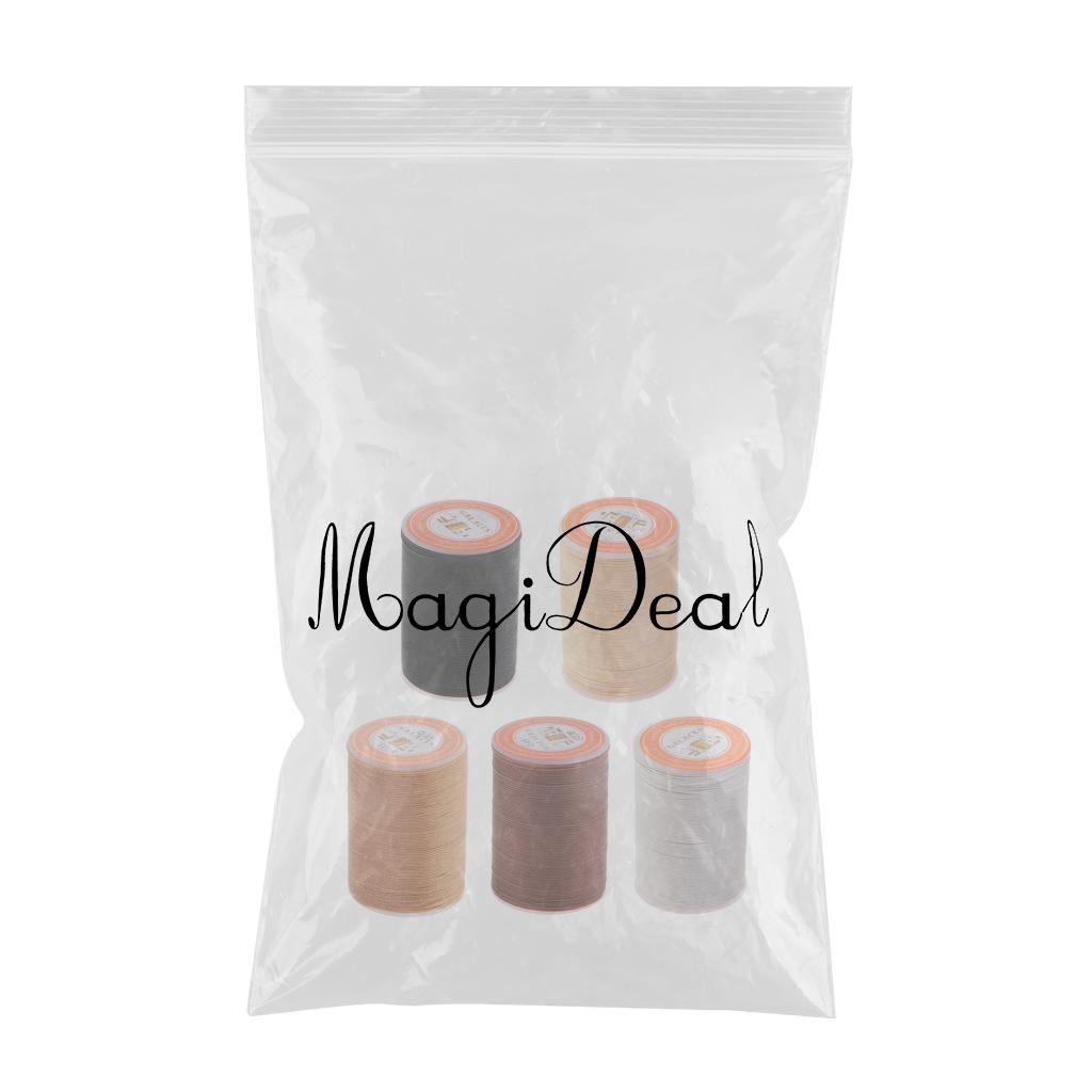 5Pcs 0.45mm Leather Sewing Waxed Thread Hand Stitching Repair Cord