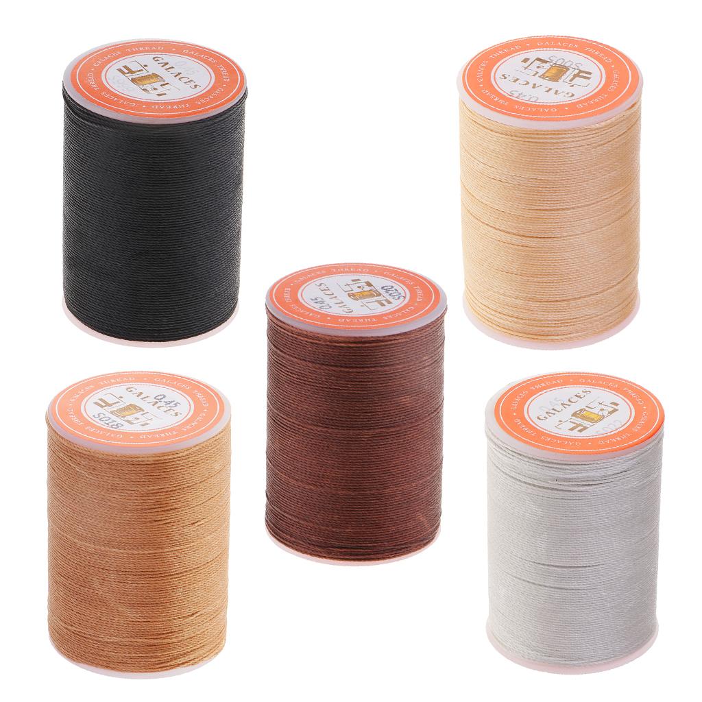 5Pcs 0.45mm Leather Sewing Waxed Thread Hand Stitching Repair Cord