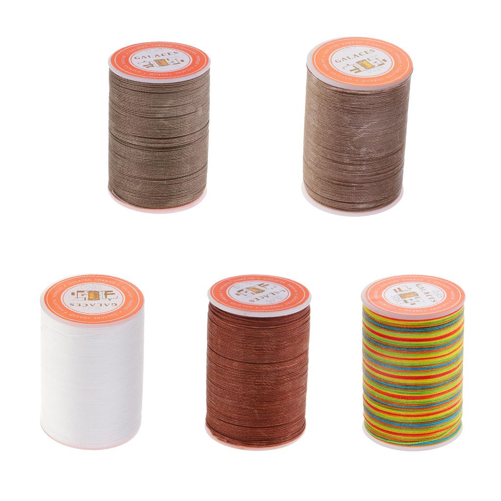 5 Spools 0.45mm Leather Sewing Waxed Thread Hand Stitching Repair Cord