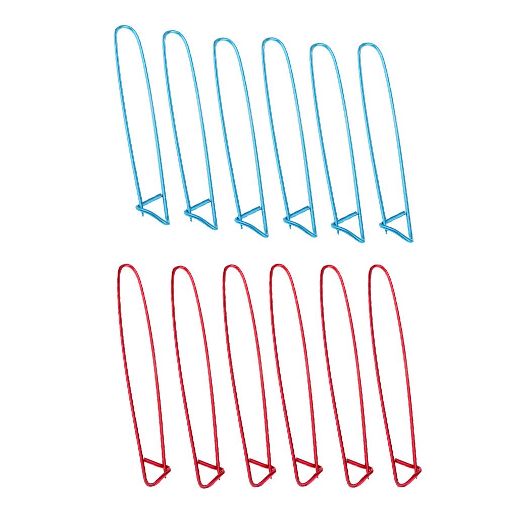 12Pcs Stitch Holders Pins Knit Knitting Needles Crochet Hooks Blue Pink