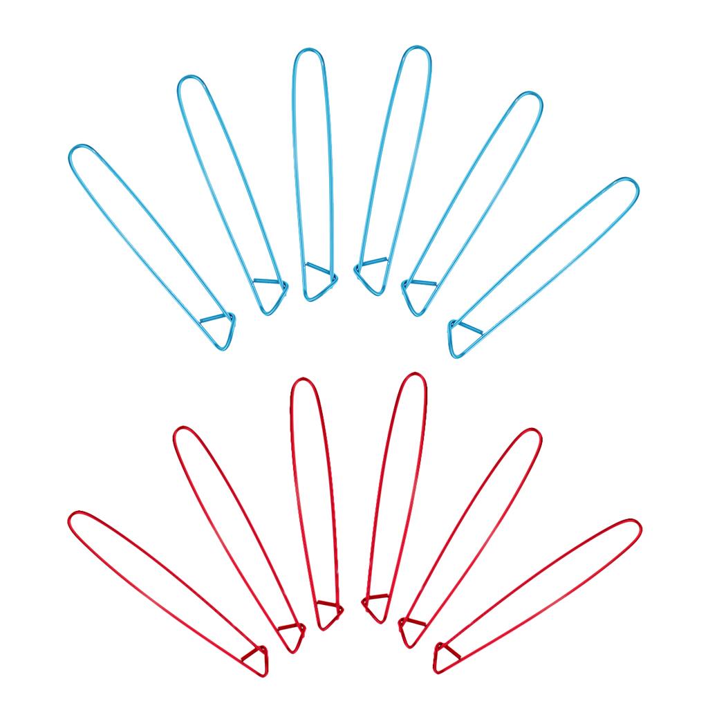 12Pcs Stitch Holders Pins Knit Knitting Needles Crochet Hooks Blue Pink