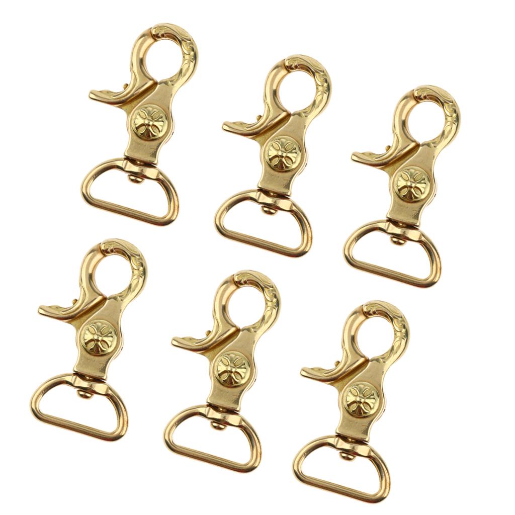 6x Lobster Clasp Hook Keychain Swivel Trigger Snap Hook Buckle Findings 20mm