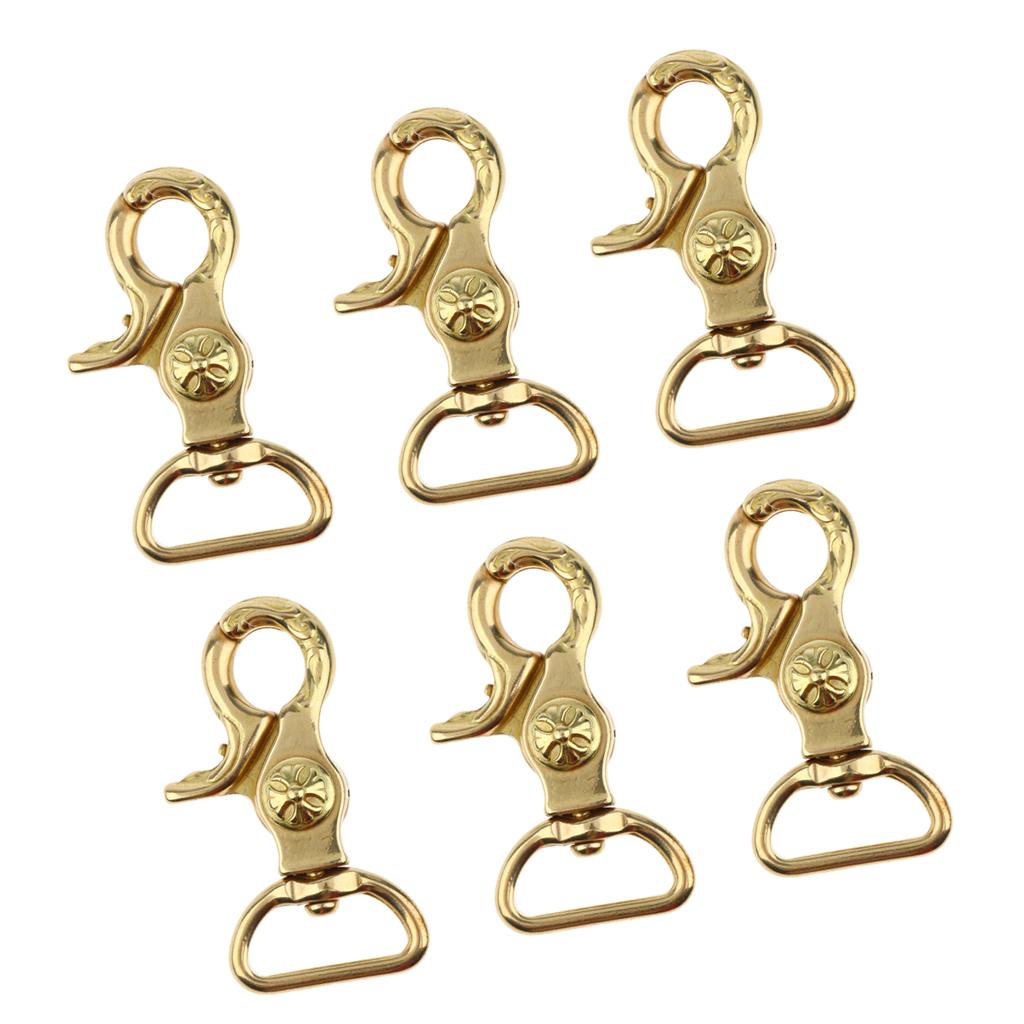 6x Lobster Clasp Hook Keychain Swivel Trigger Snap Hook Buckle Findings 20mm