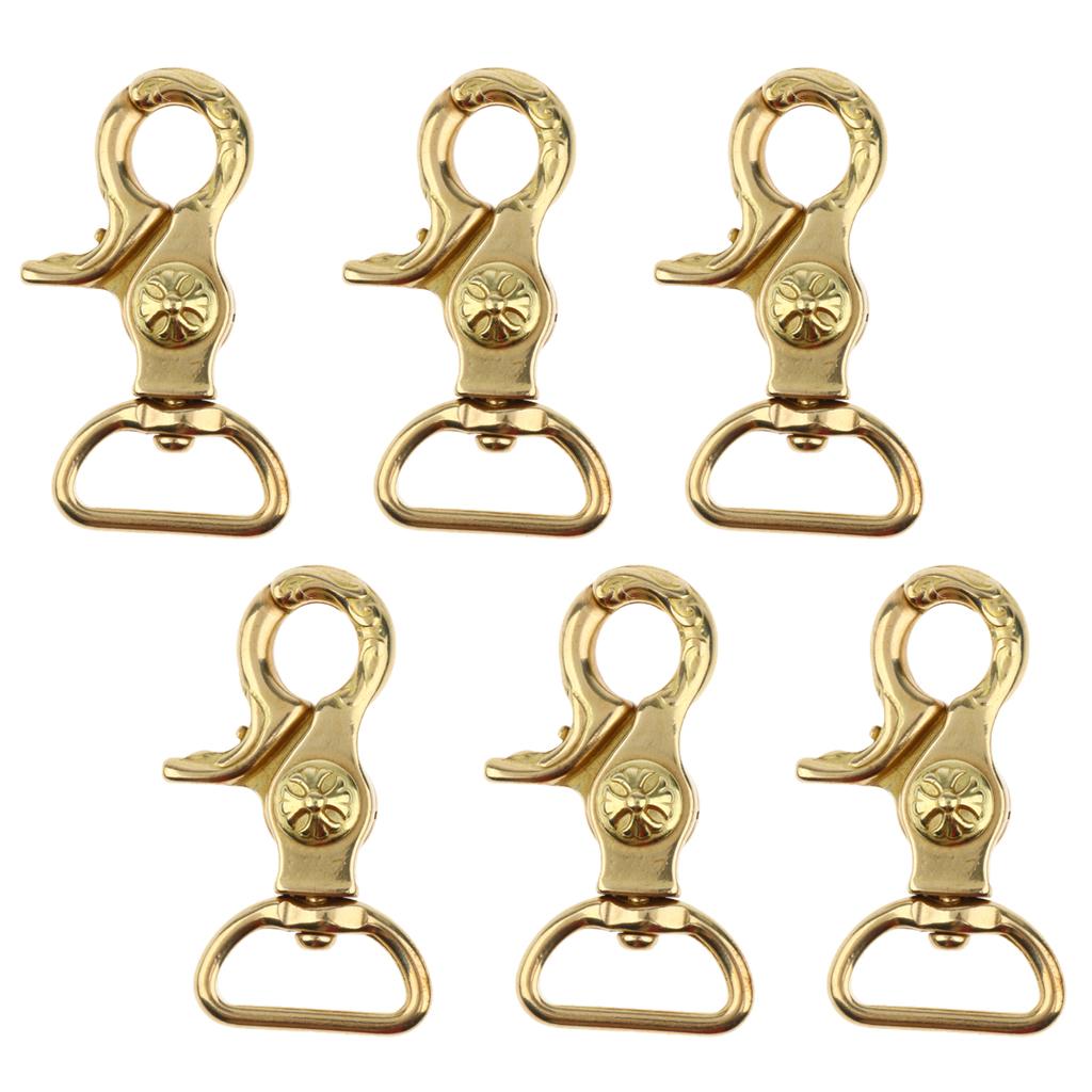 6x Lobster Clasp Hook Keychain Swivel Trigger Snap Hook Buckle Findings 20mm