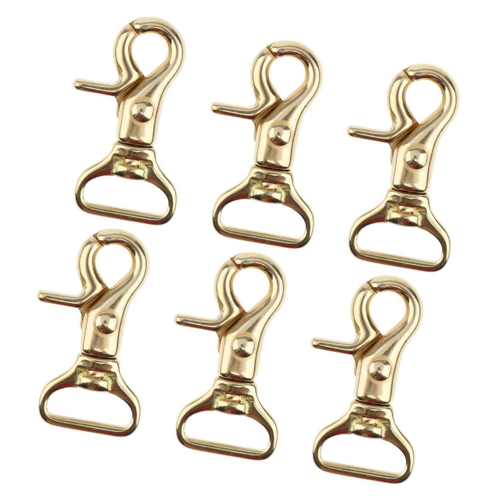 6x Lobster Clasp Hook Keychain Swivel Trigger Snap Hook Buckle Finding 20mm