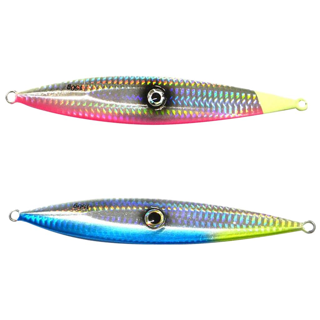 2pcs 150g Heavy Fishing Lures Metal Bait Casting Lures Deep Spoon Bass Jig