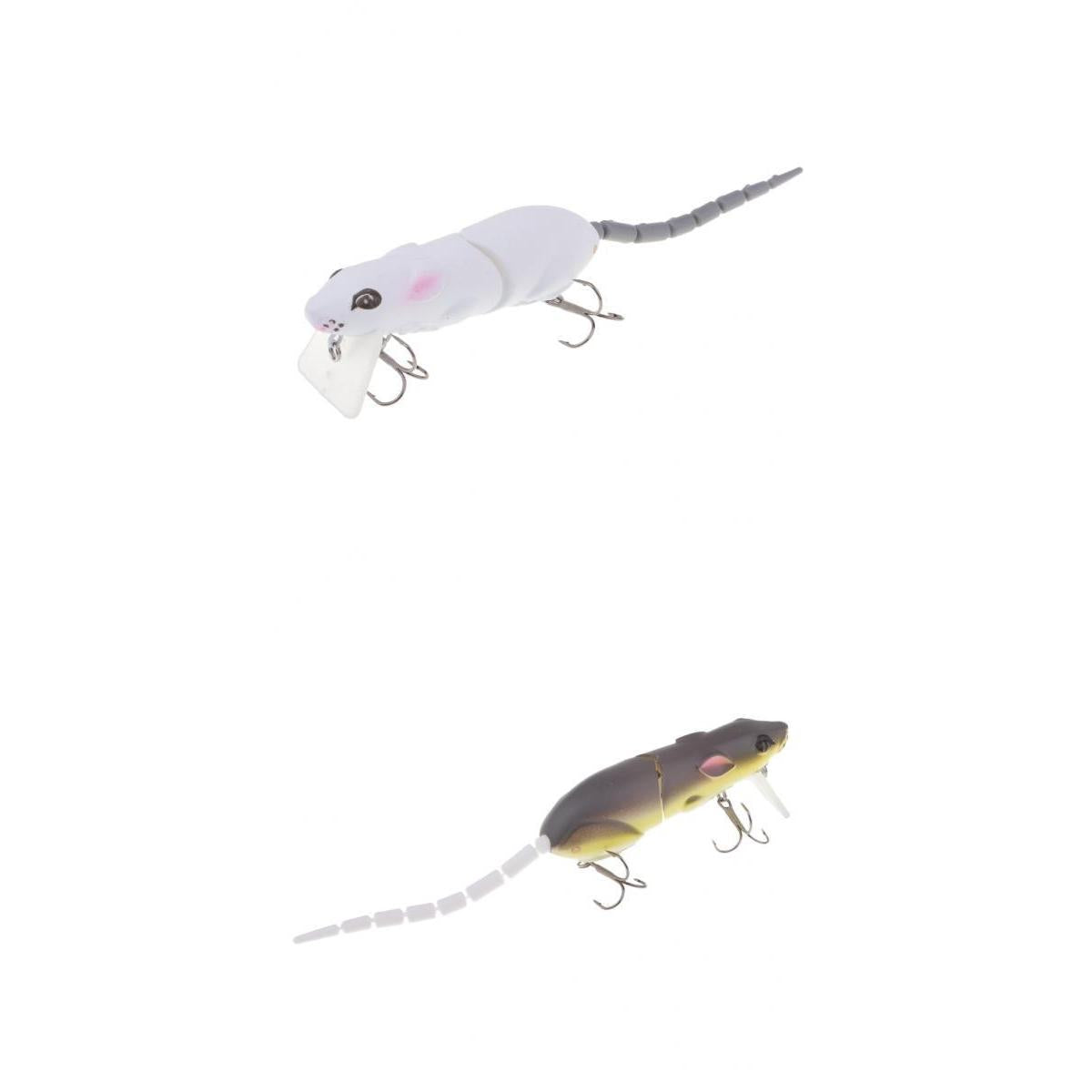 2pcs Soft Mice Rat Fishing Lure Topwater Tackle Hook Bass Bait Crankbait