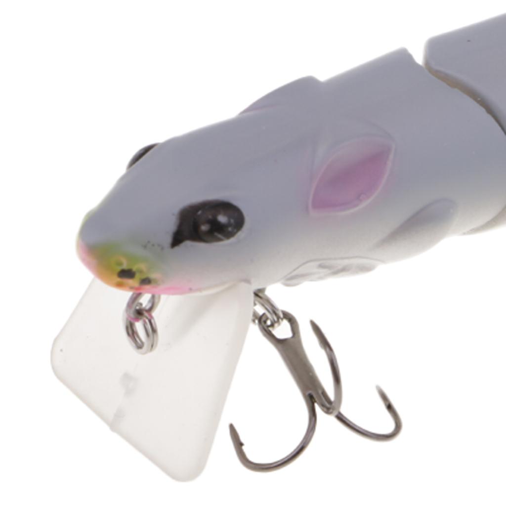 2pcs Soft Hollow Body Mice Rat Topwater Fishing Lure Bass Bait Crankbait