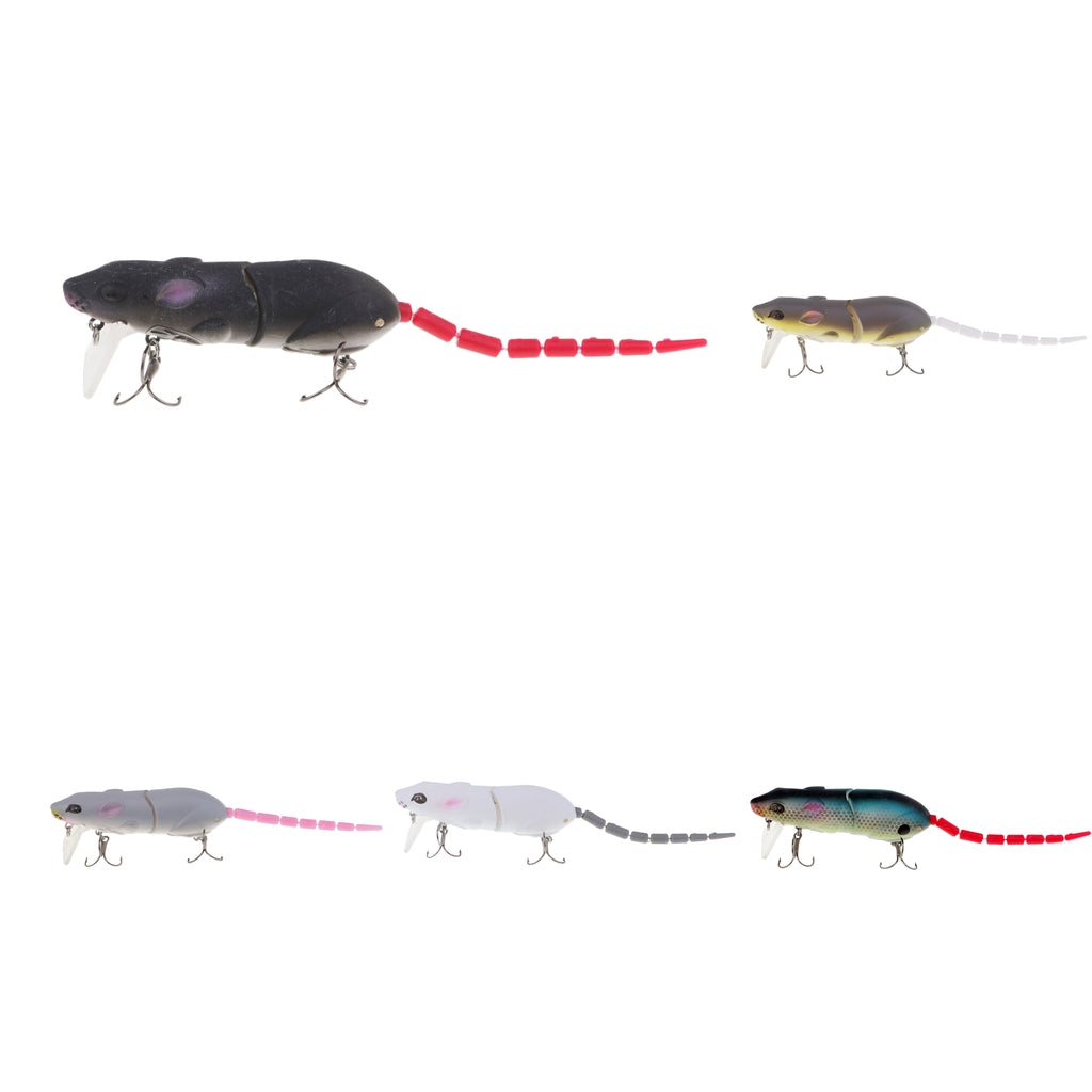 3pcs Soft Hollow Body Mice Rat Topwater Fishing Lures Bass Baits Crankbait