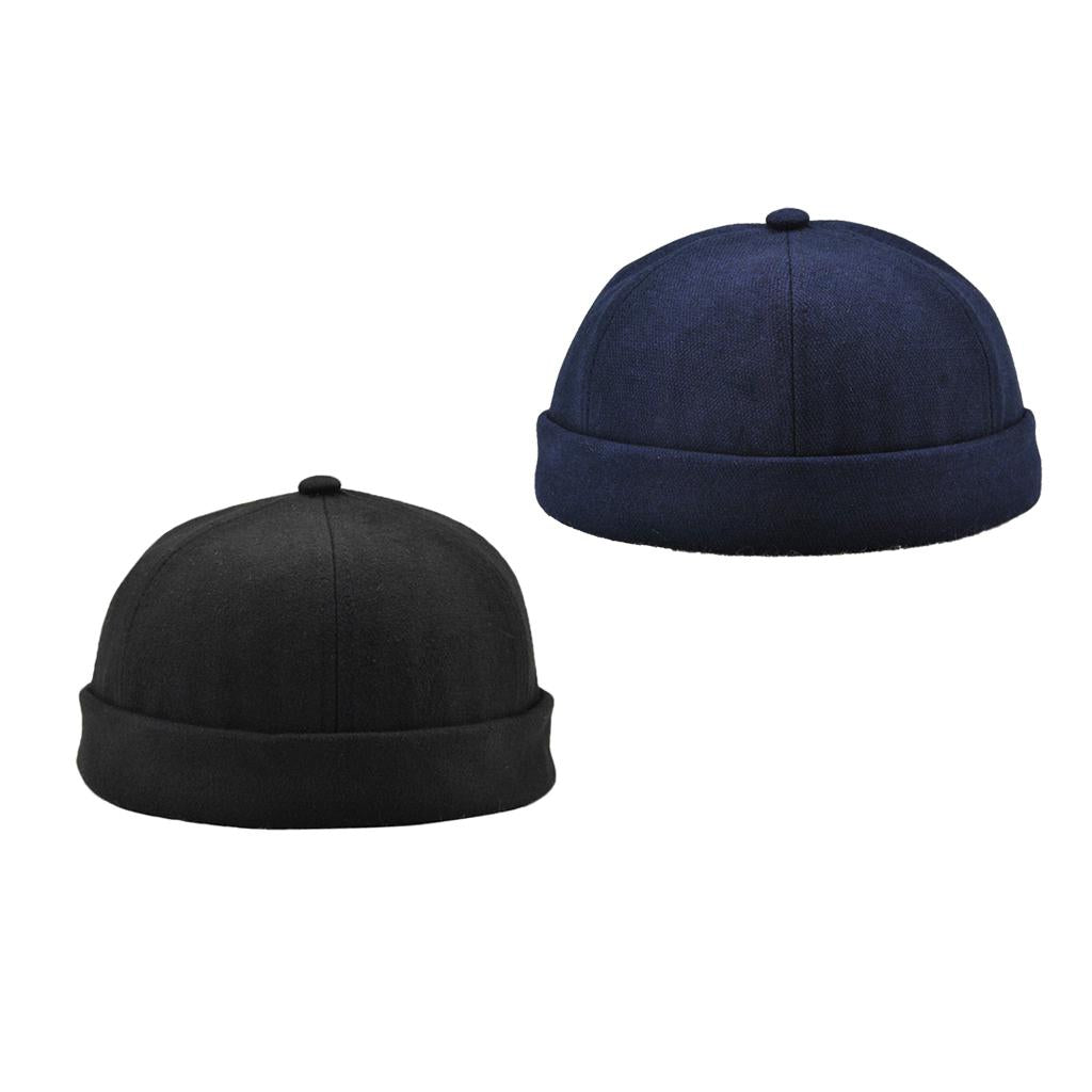 2pcs Women Men Retro Docker Leon Beanie Cap Pure Cotton Hat