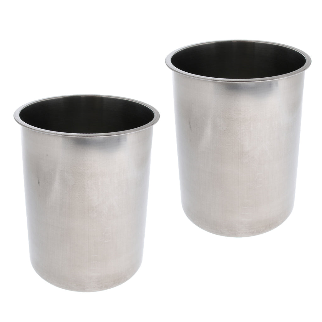 2PCS 2.5L Thickened Stainless Steel Champagne Ice Bucket Wine Cooler Chiller