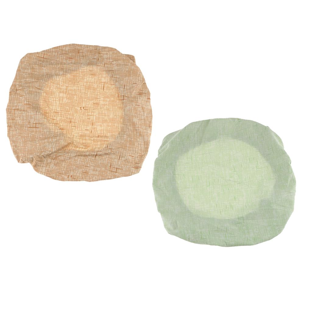 2pcs Universal Spandex Stretch Office Swivel Chair Seat Cover Green Khaki