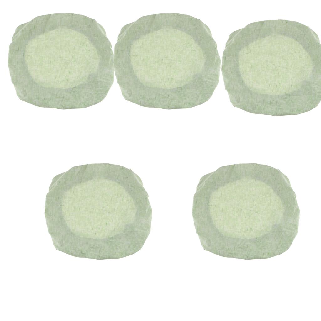 5pcs Universal Spandex Stretch Office Swivel Chair Seat Slipcover Green