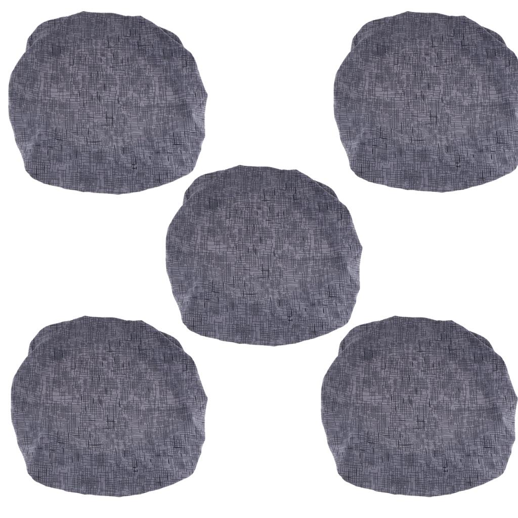 5pcs Universal Spandex Stretch Office Swivel Chair Seat Slipcover Dark Grey