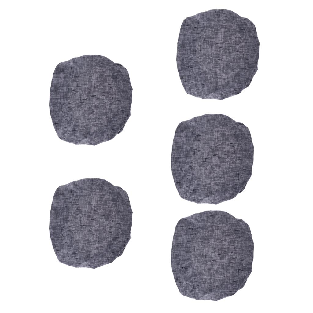 5pcs Universal Spandex Stretch Office Swivel Chair Seat Slipcover Dark Grey