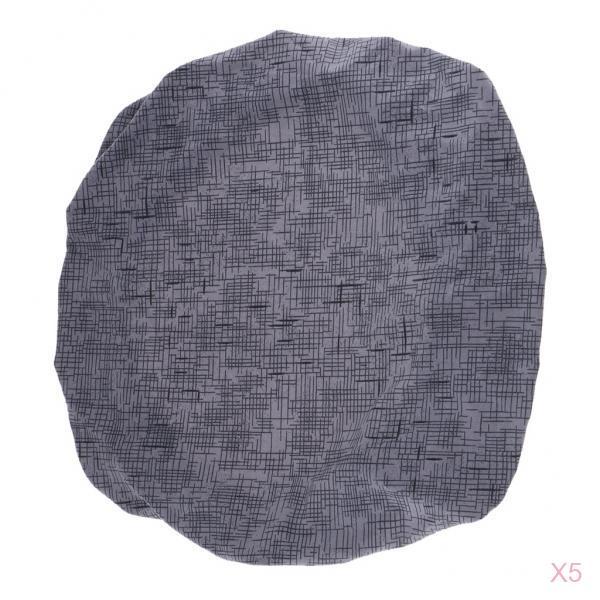 5pcs Universal Spandex Stretch Office Swivel Chair Seat Slipcover Dark Grey