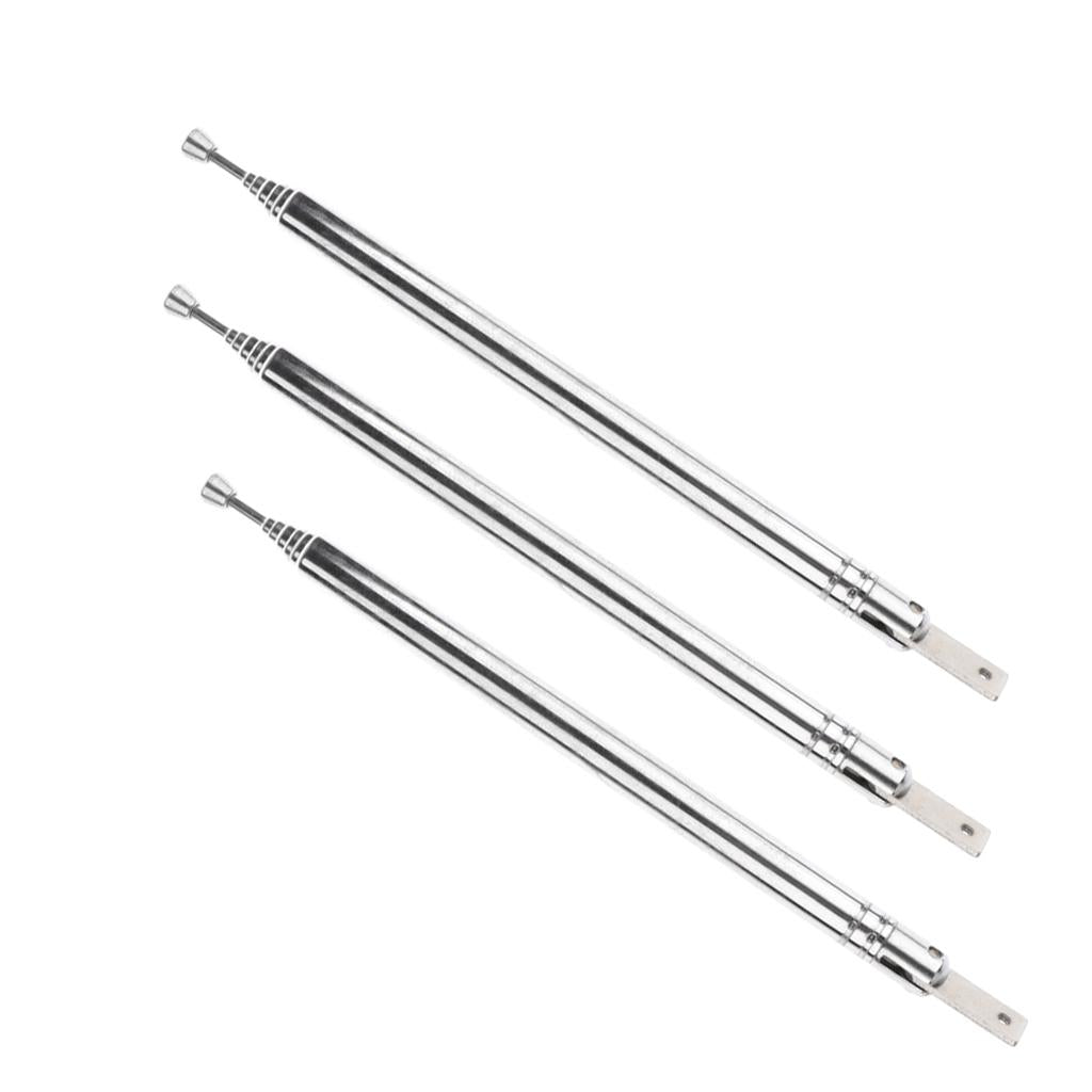 3Packs Extendable Replacement Antenna Rod Retractable Magnetic Radio Antenna