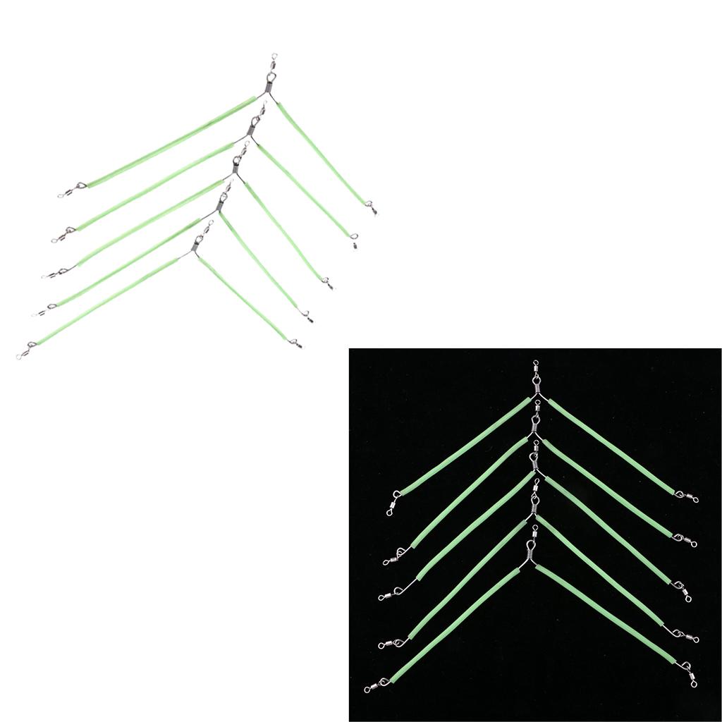 10 Pieces Anti Booms Luminous Stainless Steel Balance Fishing Tackle