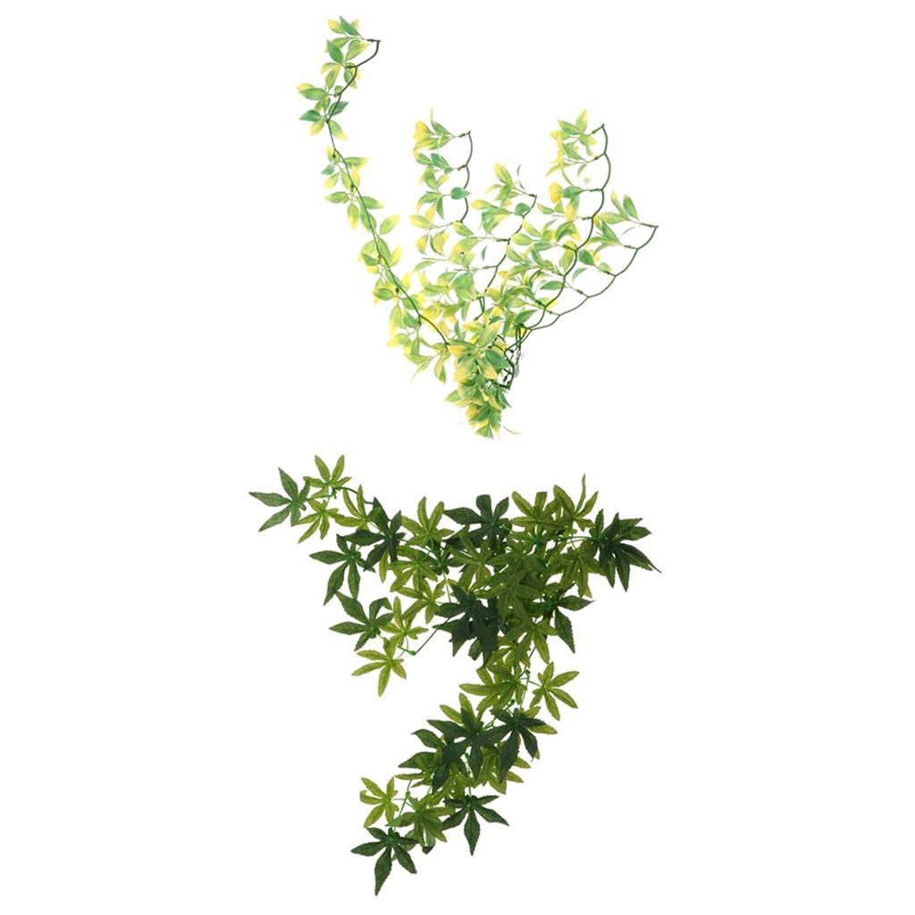 2Pcs Bendable Reptiles Vine Jungle Climber Vines Artificial Decor 50CM