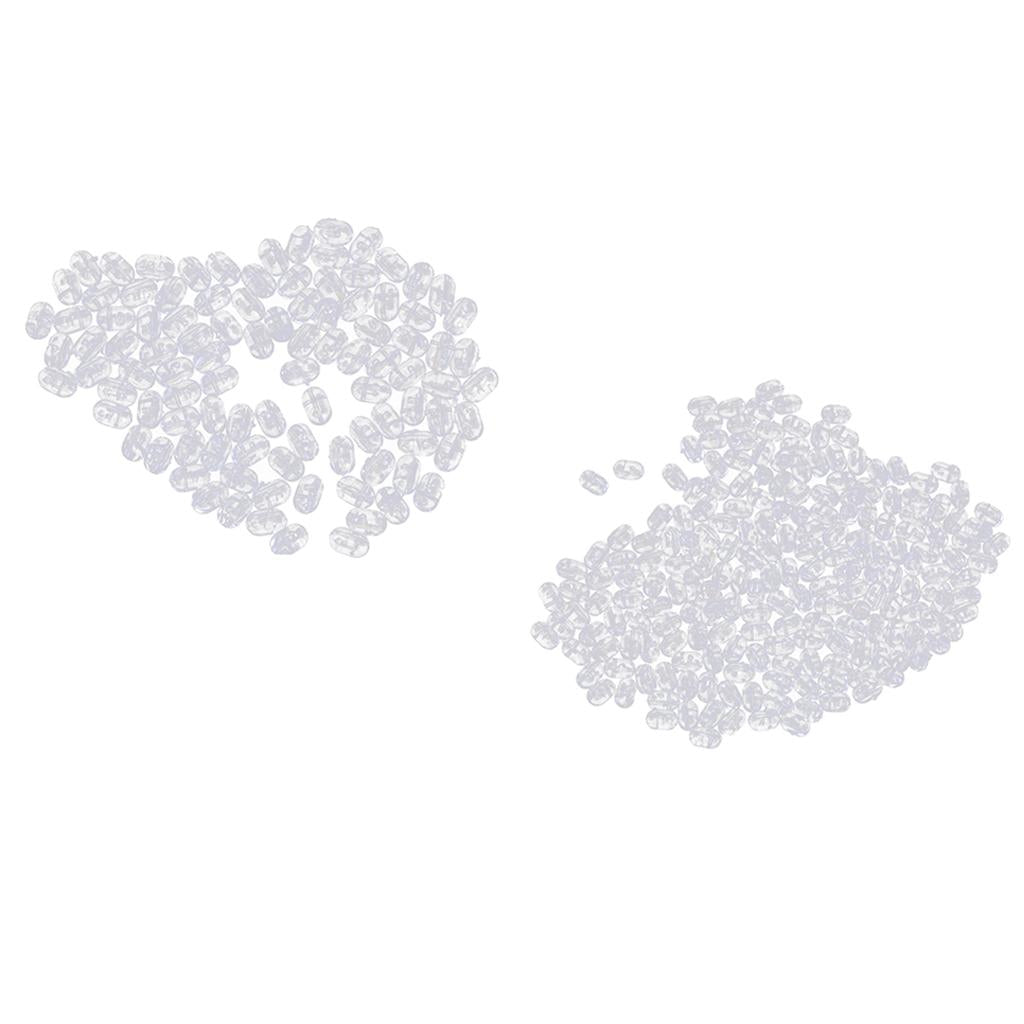 300 Pieces Plastic Oval Fishing Bead Sea Fishing Rig Beads Transparent