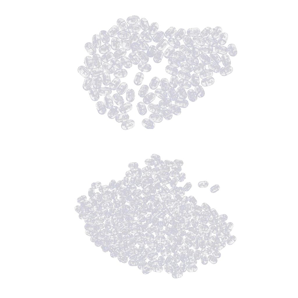 300 Pieces Plastic Oval Fishing Bead Sea Fishing Rig Beads Transparent