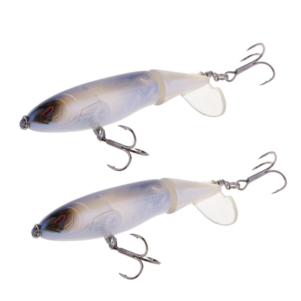 2x Fishing Lures Topwater Floating Hard Bait 10cm 13.2g Blue