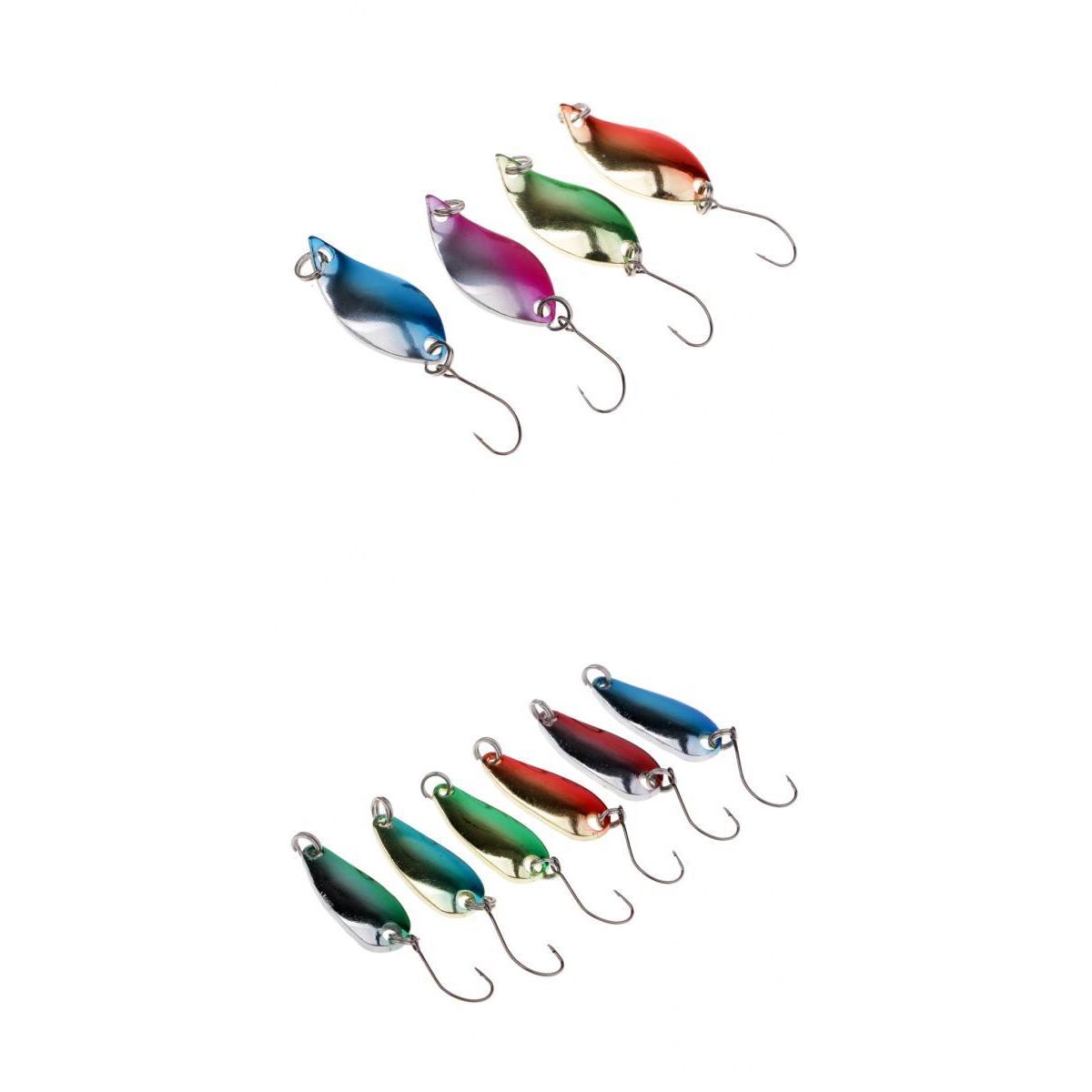 10pcs Metal Spoon Fishing Lure Spinner Hard Jig Bait Single Hook Crankbaits