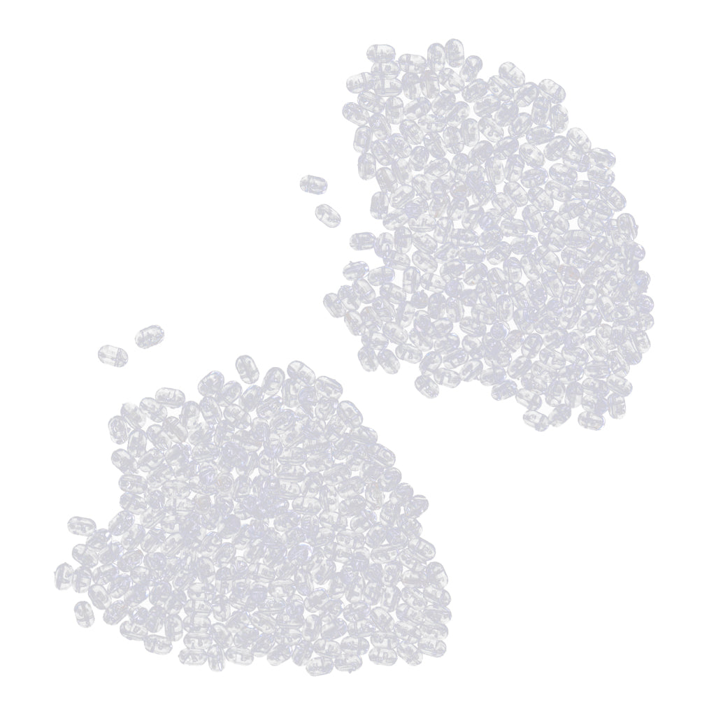 200pcs Tranparent Oval Cross Beads Carp Sea Fishing Rig Beads Line Connector