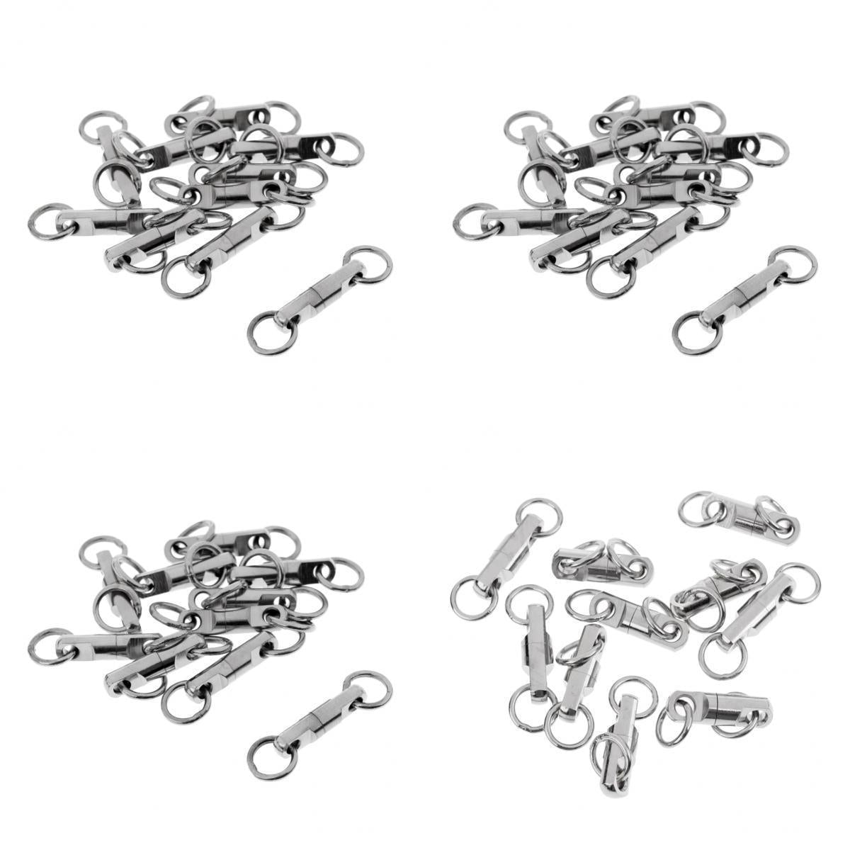 40pcs Heavy Duty Swivel Ball Bearing Swivels Solid Rings Game Fishing Tackle