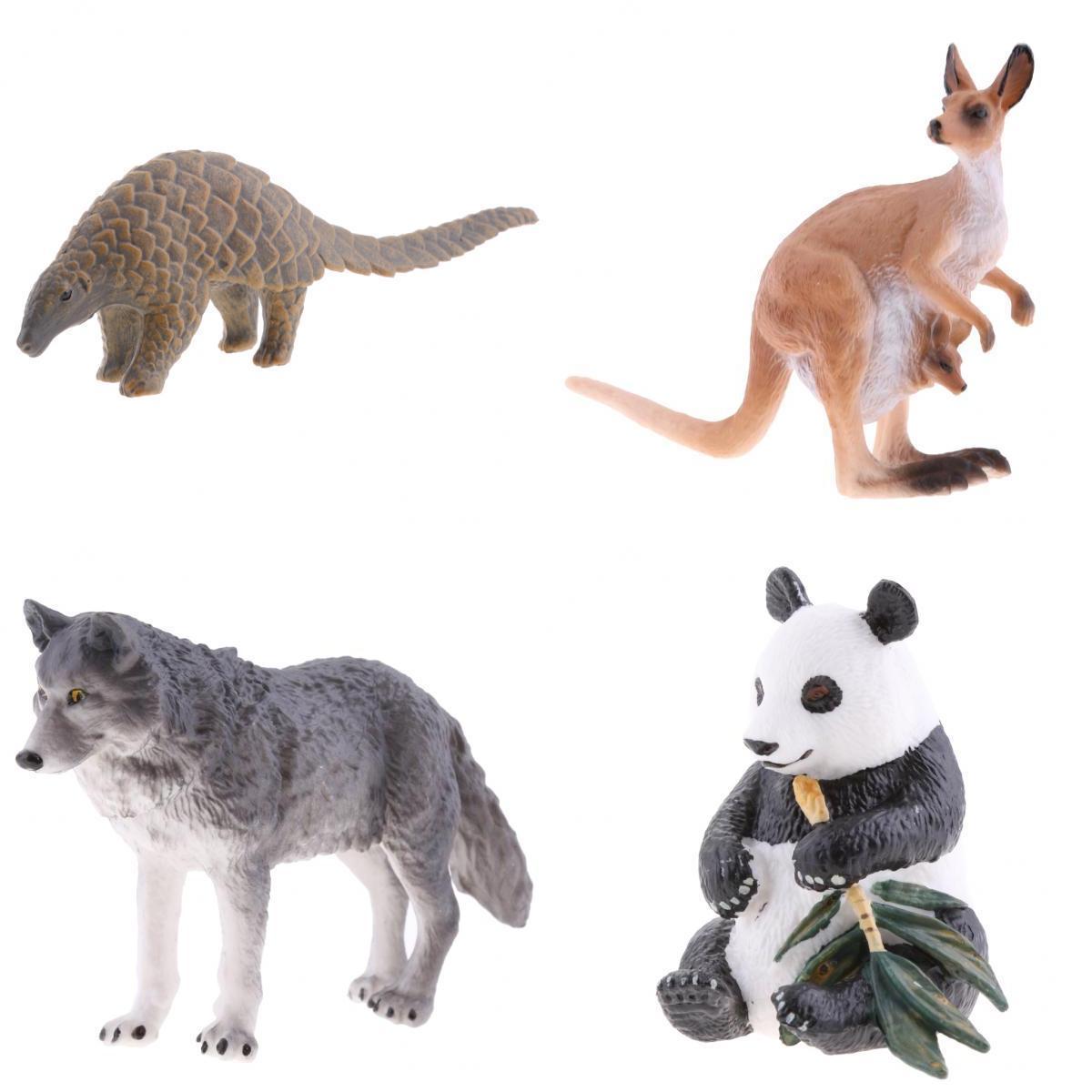 4 Pieces Realistic Animal Model Figurine Action Figures Kids Playset Toy 02