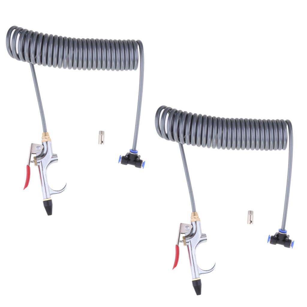 2X Air Blower Blow Spray + 3.5m Recoil Hose Dust Blower Clean Nozzle