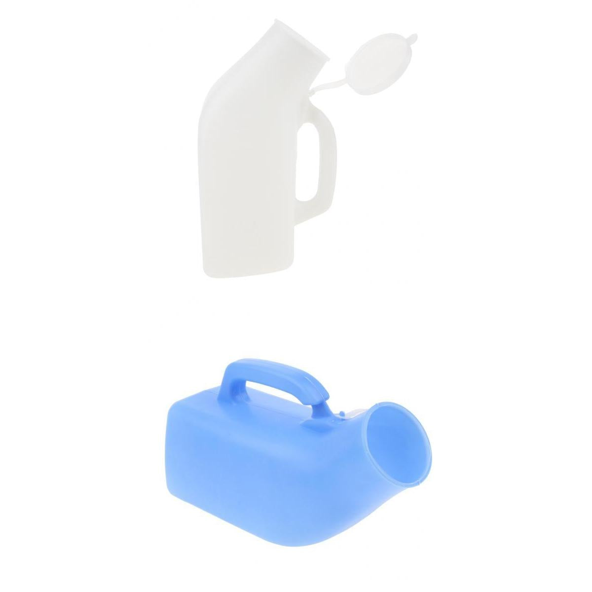 2 x 1000ml Elder Urinal Bottle Chamber Pot Emergency Toilet Pouch with Lid