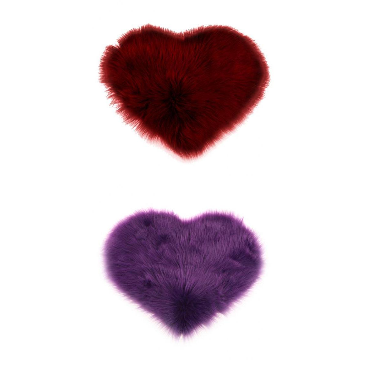 2Pcs Artificial Wool Soft Plush Sofa Pillow Case Cushion Cover Red &Violet