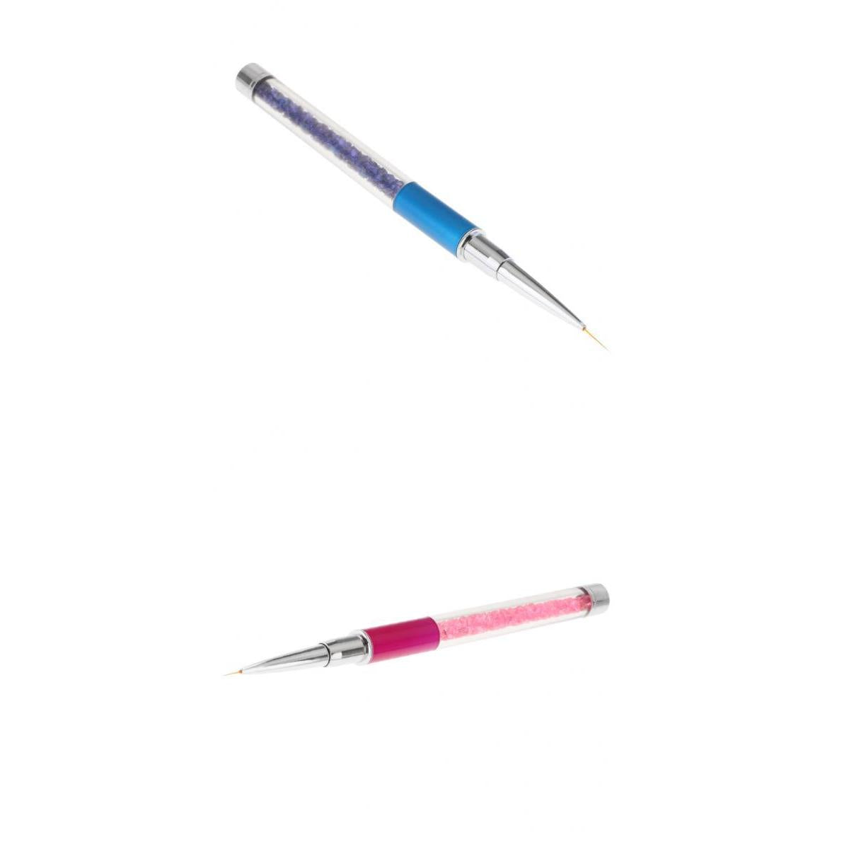 2pcs Mermaid Tail Tips UV Gel Polish Nail Art Drawing Painting Pen Brush
