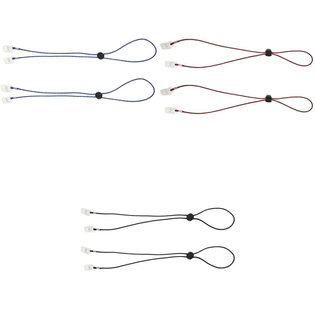 6 Pieces Flexible Bib Napkin Chains Holder Meal Paper Towel Clip Landyard