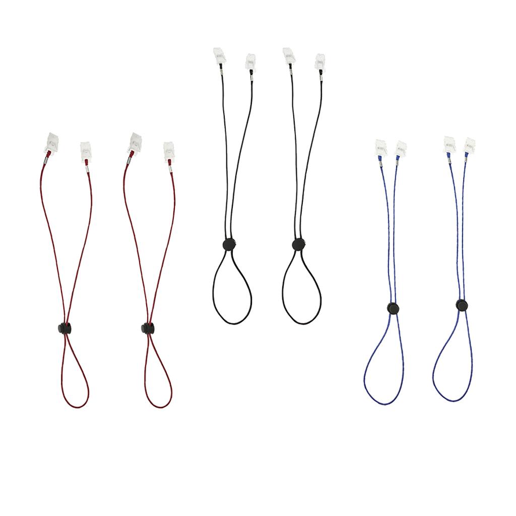 6 Pieces Flexible Bib Napkin Chains Holder Meal Paper Towel Clip Landyard
