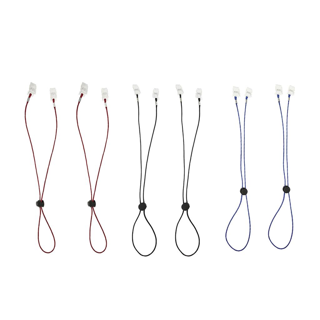 6 Pieces Flexible Bib Napkin Chains Holder Meal Paper Towel Clip Landyard