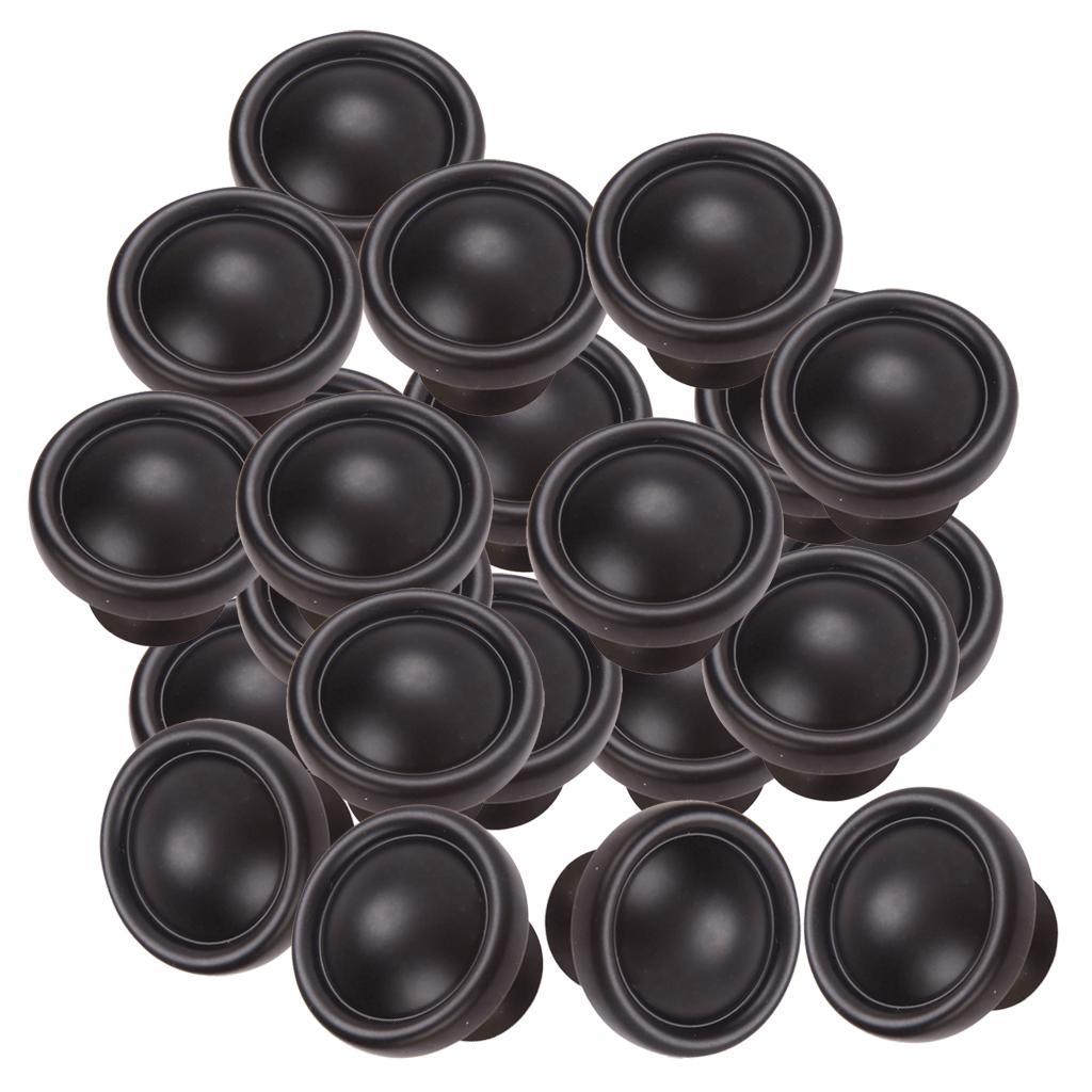 40x Black Furniture Decor Zinc Alloy Cabinet Door Drawer Pull Handle Knob