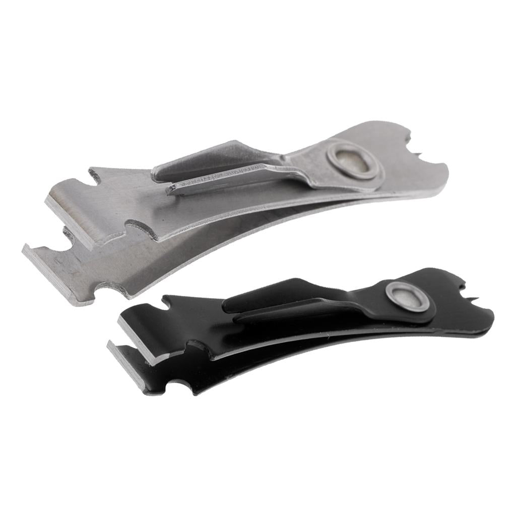 2pcs Fly Fishing Line Nipper Clippers Cutter Line Knot Tyer Jig Eye Cleaner
