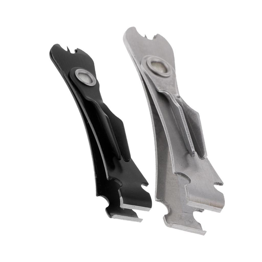 2pcs Fly Fishing Line Nipper Clippers Cutter Line Knot Tyer Jig Eye Cleaner