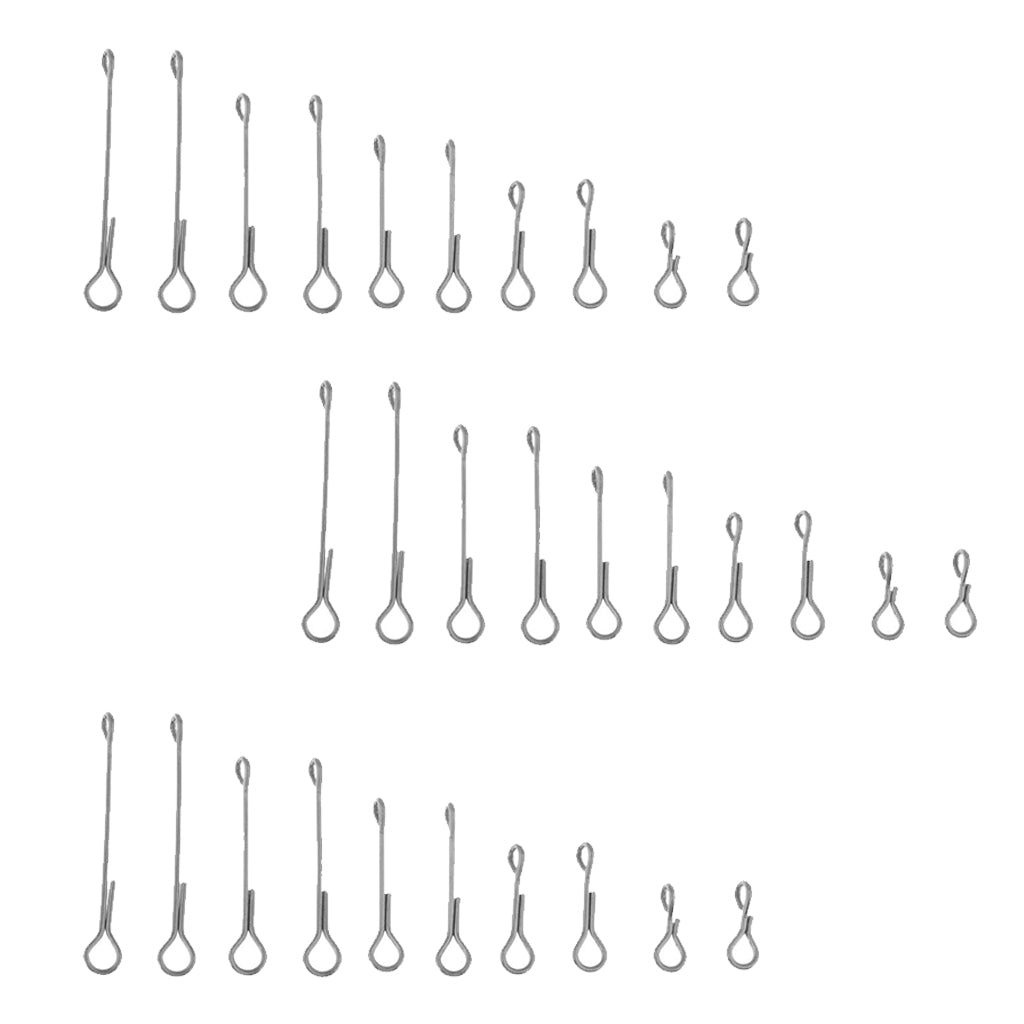 30pcs Fish Skull Articulated Shank Fish Spine Fly Fishing Flies Tying DIY